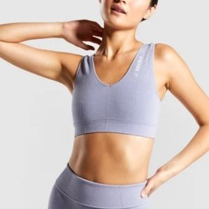 Gymshark Power Down Sports Bra - Steel Blue